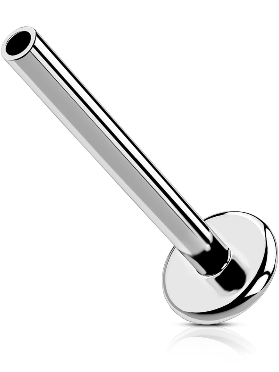 Replacement Bar Push in 16G Titanium Labret Monroe Lip Tragus Helix Earring Stud Piercing 6/8/10/12mm Threadless Lip Labret Conch Bar