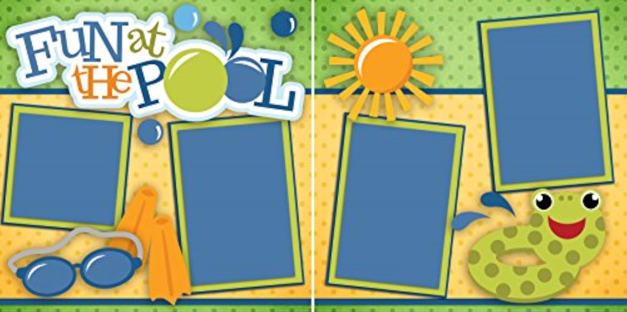 Fun at The Pool Premade Scrapbook with EZ Layout