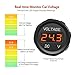 MICTUNING J0001L Voltmeter (DC 12V LED Digital Display Waterproof for Boat Marine Vehicle Motorcycle Truck ATV UTV Car Camper Caravan Red Digital Round Panel)