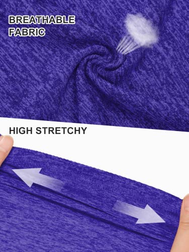 Image of Kimmery Workout Tops for Women Short Sleeve Shirts for Women Quick Dry Line Decor Yoga Tops