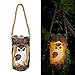 CestMall solaire jardin lumière extérieure décorative résine hibou solaire LED lumières avec corde hibou lampe paysage lumières pelouse Patio Yard Garde
