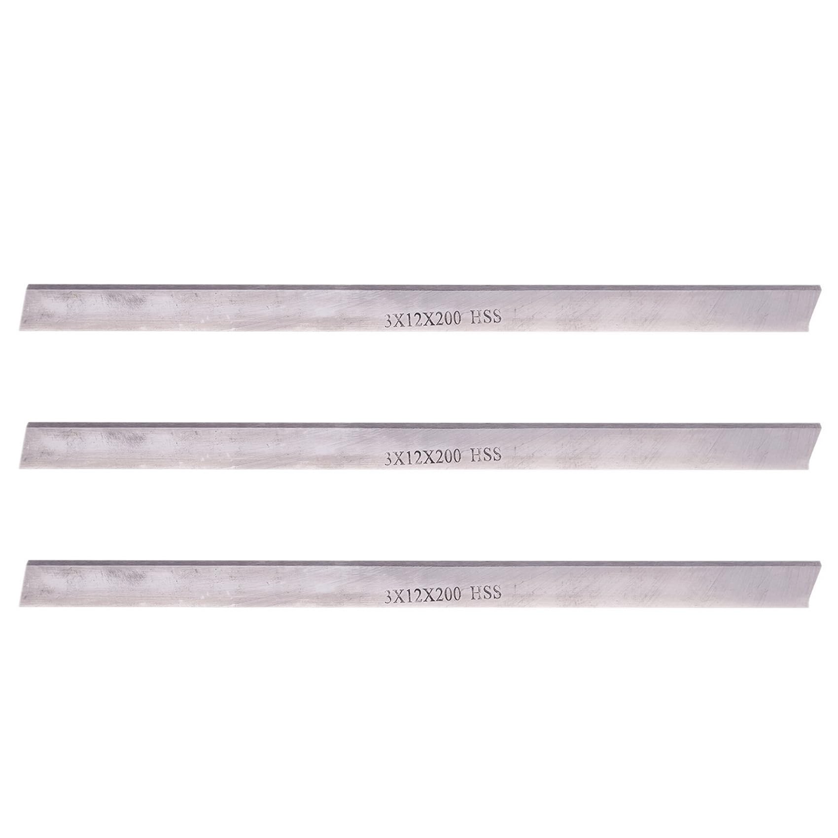 TsoLay 3 cuchillas de acero de alta velocidad de 3 mm x 12 mm x 200 mm, herramienta práctica para torno HSS