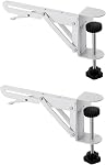 Support de pince à clavier réglable robuste Ergonomie pliant pour un plateau sous le bureau Space Saver Installation facile Black Keyboard Clamp Mount Hauteur