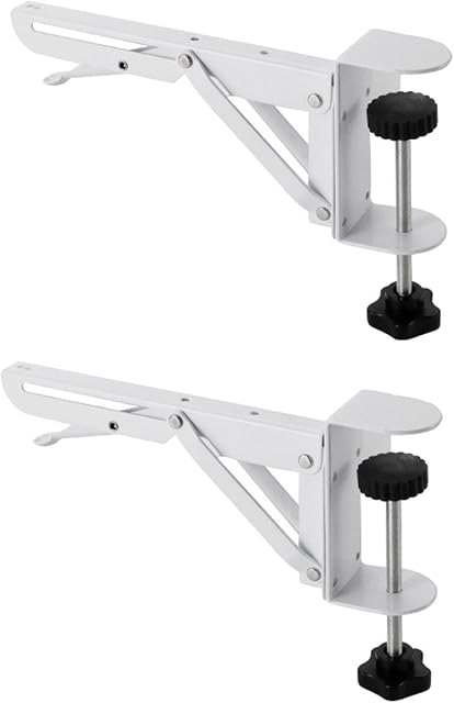 Support de pince à clavier réglable robuste Ergonomie pliant pour un plateau sous le bureau Space Saver Installation facile Black Keyboard Clamp Mount Hauteur