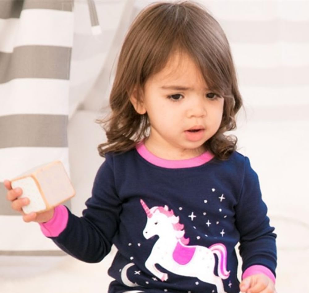 LitBud Girls Pajamas Unicorn,Sleepwears 2pcs Long Sleeves Pjs Nightwear Tops + Pants Sets Nightwear Outfits for Kids Toddler 2-10 Years — view 2