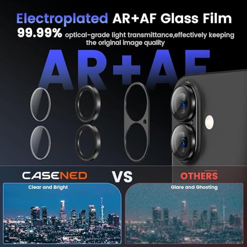 Image of Camera Lens Protector Tempered Glass for iPhone 17 - Alloy Metal Cover with Tempered Glass - Scratch Resistant, Easy Installation