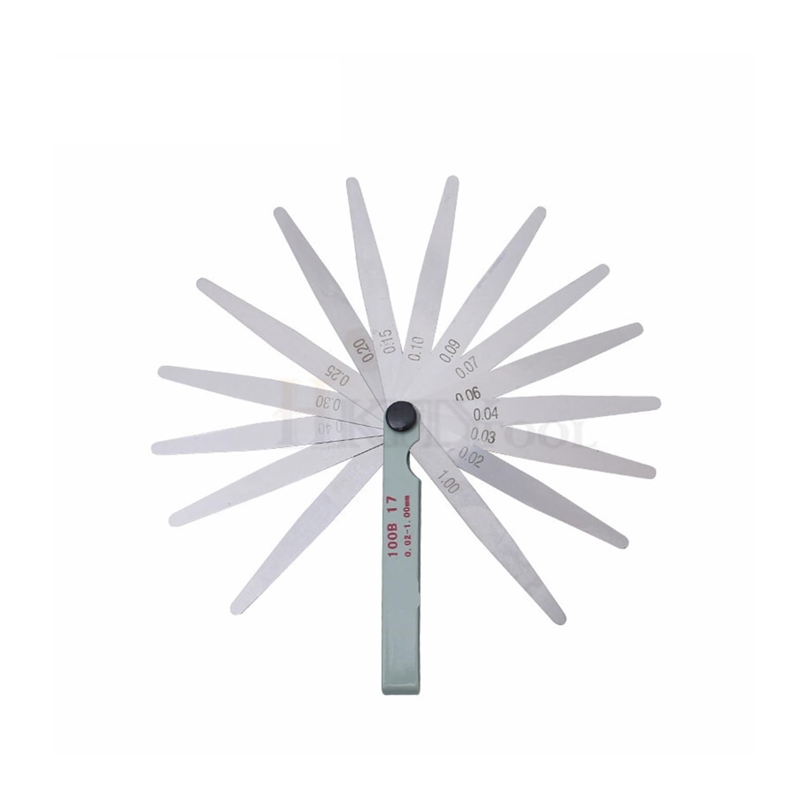 Feeler Gauges, 100mm Length Metric Feeler Gauge 17 Blade Gap Filler 0.02-1.00mm Thickness Measurement Layout Tool