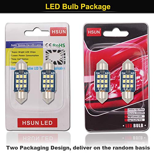 Bombilla LED C5W 31mm 6000K 12V-24V HSUN Pack 2 miniatura 7