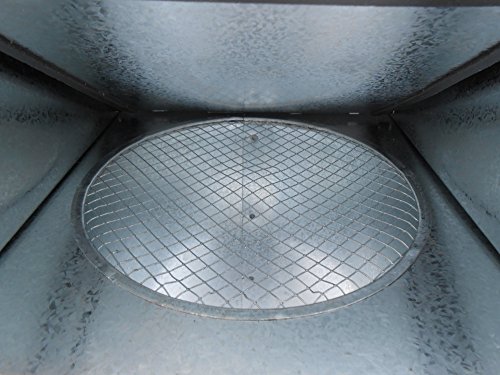 6 Inch Wall Vent Cap - Galvanized Steel With Damper & Screen - Heavy Duty Hooded Metal Caps For Exterior Side Wall Exhaust - Spring Loaded Backdraft Damper By Vent Works #TOP4
