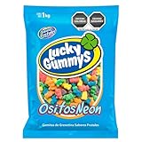 CUANDA LUCKY GUMMYS OSITOS NEÓN | Gomitas de Grenetina | Sabores Frutales | Bolsa de 1 kg