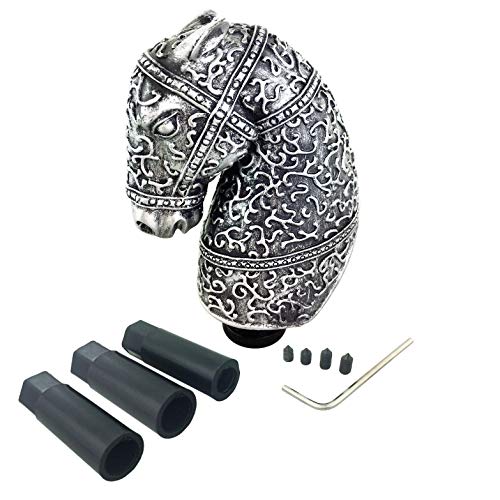 Arenbel 5" Weighted Gear Shift Grip Knobs Horse Head Shape Car Speed Shifter Stick Lever Handle Fit Most Manual Auto Vehicles #TOP23