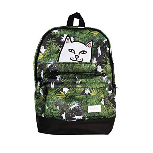 cat flipping off backpack
