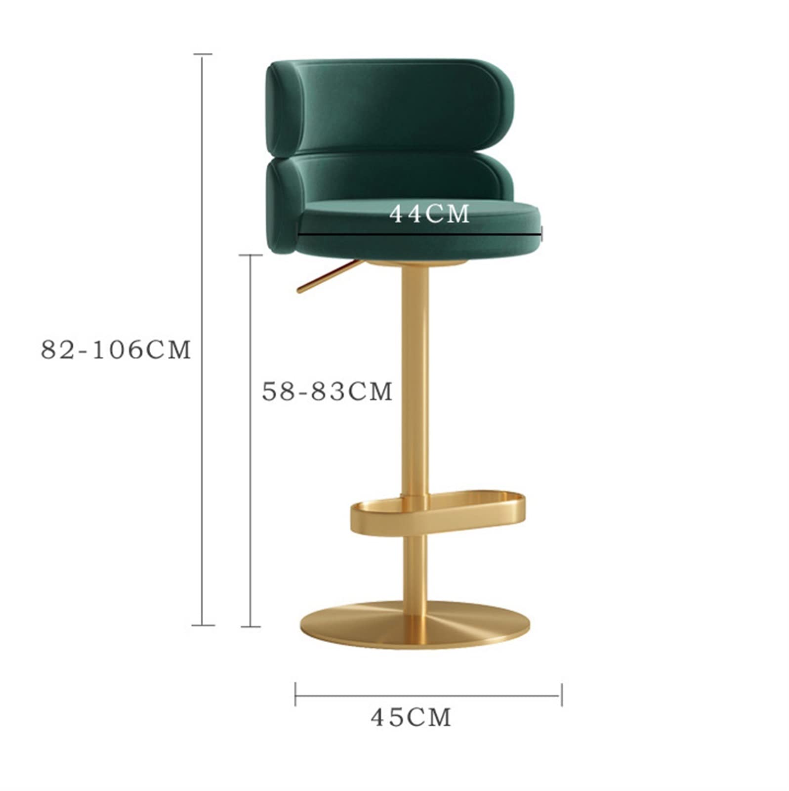 Set Van 2 In Hoogte Verstelbare Barkrukken Met Rugleuning En Voetensteun Modern Design Voor Keuken Zwart