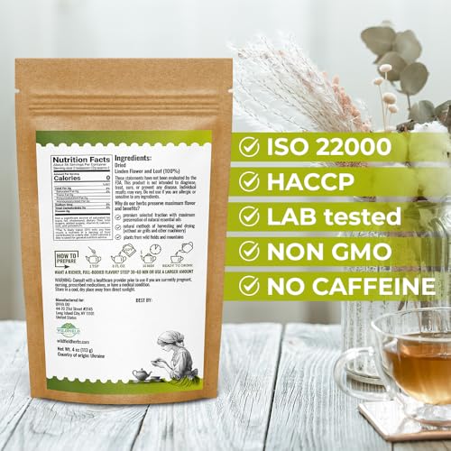 Image of 4 oz Linden Tea Dried Linden Flower Tea Blossom Herbal (Tilia Cordata) - 113g Herb Lipa Tila