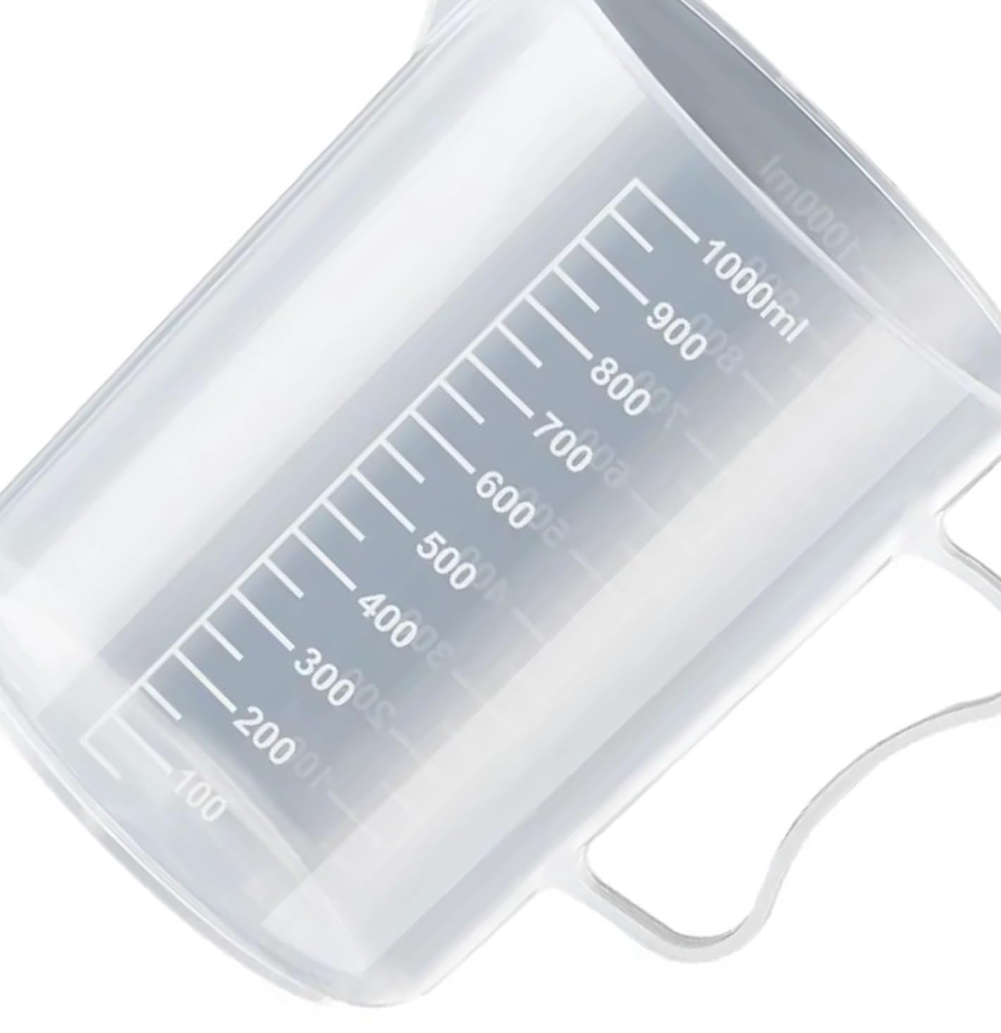 Przezroczysta, plastikowa miarka o dużej pojemności z pokrywką - idealna do użytku w kuchni i laboratorium(2000ml)