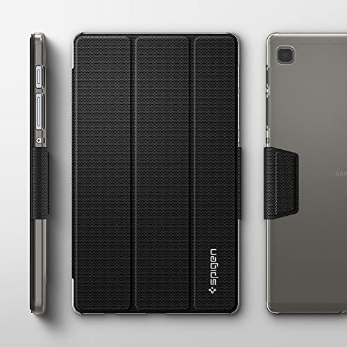 Image of Spigen Liquid Air Folio | Samsung Galaxy Tab A7 Lite Case [Magnetic Closure] [Trifold Stand] 8.7 inch Folio Full Cover | TPU+PU Leather - Black