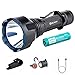 OLIGHT Warrior X Turbo Linterna Táctica 1100 lúmenes Blanco Frío, Linterna LED Recargable Alta Potencia Impermeable linterna Militar, con batería 21700 y compartimento para batería Tidusky(Negro)