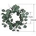 idyllic Eucalyptus Leaves Wreath Metal Polyester Green Wreath 14 Inches for The Front Door Décor, 1 Pack