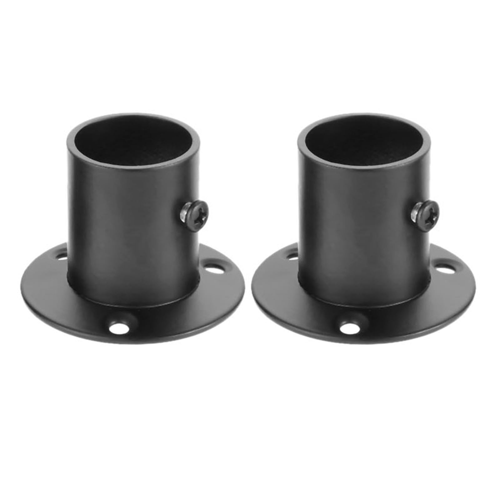 Varilla de brida enchufe poste acero inoxidable, soporte varilla 8 piezas 19-32 mm for riel colgante armario con tornillos(22mm)