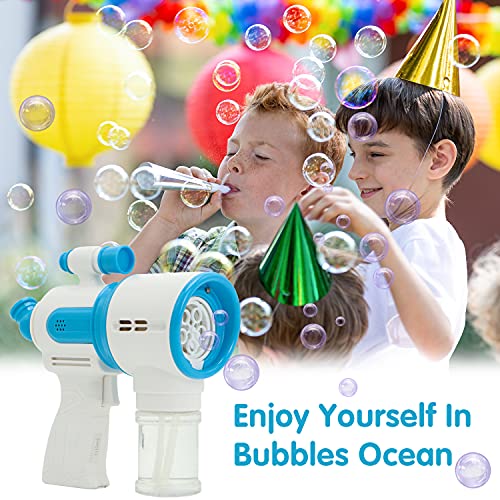 Joyin Bubble Gun For Kids With 2 Bottles Bubble Solution,Bubble Maker With Lights And Music,Summer Outdoor Indoor Party Activity, Bubble Blower Toys Gift For Boys And Girls #TOP3