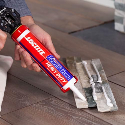 Image of Loctite Power Grab Express Heavy Duty Construction Adhesive, 9 fl oz Cartridge, 6 Pack - Versatile Construction Glue for Wood, Wall, Tile, Foam Board & More