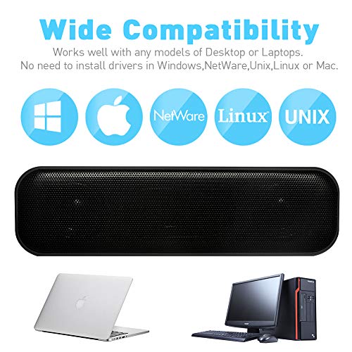 SoundBar Mini-USB-luidspreker, computerluidspreker voor pc, computer, laptop, notebook, tablet, plug and play - Image 5