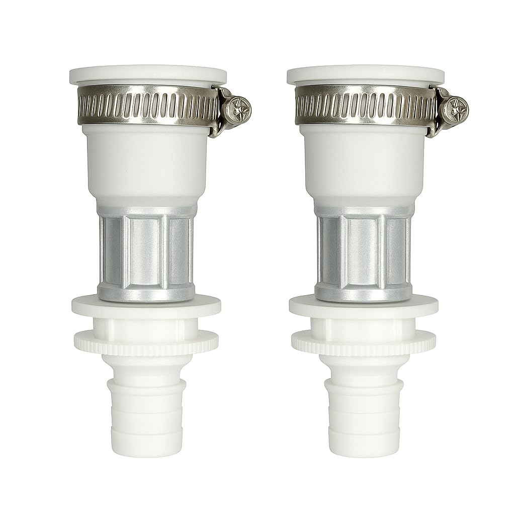 Siana Tap Adapter Connector Washing Machine Water Inlet Hose Pipe Faucet with Metal Hose Clamp (Pack-2)