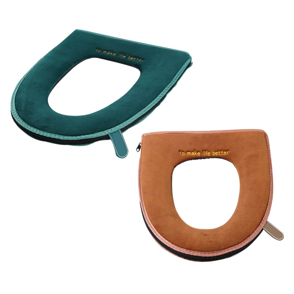 Adiós al WC frío con la funda de asiento de franela con cremallera pack de 2