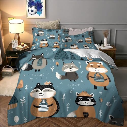 Parure de lit faune forestière 3D en microfibre premium ultra douce