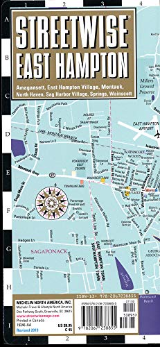 Streetwise East Hampton Map: Laminated City Map of East Hampton, New York, Amagansett, East Hampton Village, Montauk, North Haven, Sag Harbor Village, Springs, Wainscott (Michelin Streetwise Maps)