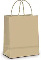 Sacola De Papel Para Presente Kraft C/ 10 Unidades Lisa Na Cor Pardo - Tamanho 39x32x16 Cm - Cromus Embalagens