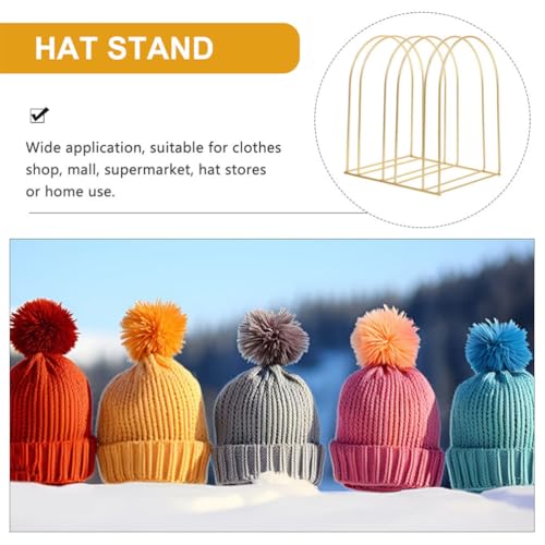 Aboofan 26W47KD152 Iron Hat Rack Stand, 2Pcs Woolen Hat Stand Winter Hat Storage Display Rack Wire Hat Holder Baseball Cap Berets Wool Cap Shelf Organizer thumb #2