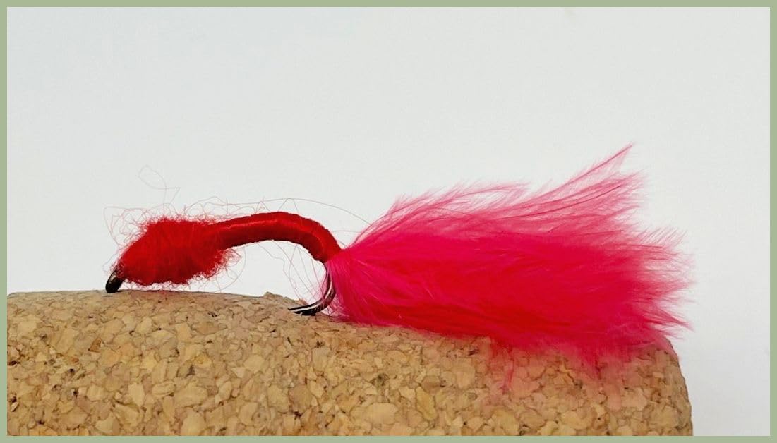 Barbless Bloodworm NymphTrout Flies Choose size and quantity works all year, effective trout fly (12, Mixed)