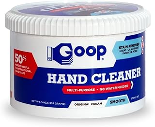 GOOP Multi-Purpose Hand Cleaner- Waterless Hand Degreaser, Laundry Stain Remover - NonToxic and Biodegradable Cleaner Remove Dirt, Oil, Paint, Ink, and Clothes Stains Original, 14oz Pack of 1