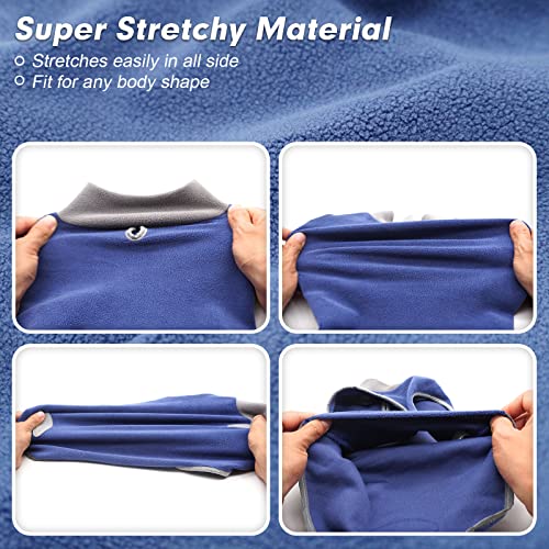 Image of cyeollo 2 Pack Dog Sweaters for Small Dogs Stretchy Sweatshirt Fleece Vest Pullover Dog Coat Reflective Pet Small Dogs Clothes Coats, Navy & Grey L