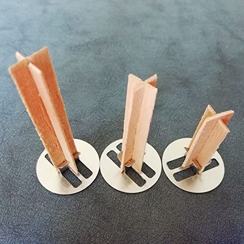 Kit 10 sets mechas de madera para velas 5.12x0.51 pulg miniatura 5