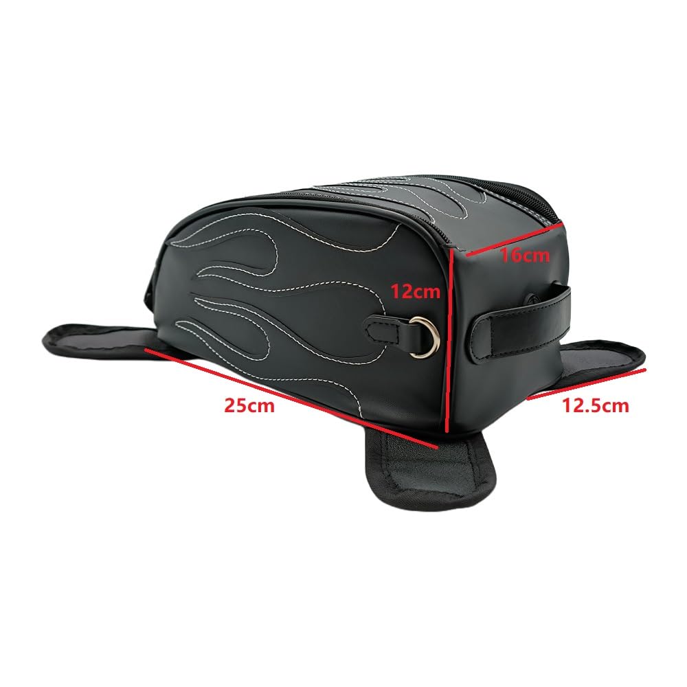 Borsa da serbatoio universale per moto, borsa da serbatoio per carburante con forte magnete borsa da sella a doppio scopo borsa a tracolla in pelle PU