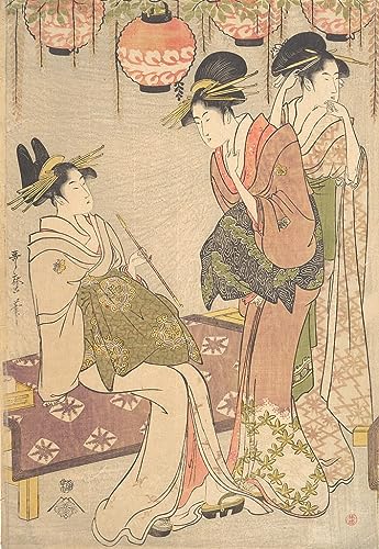Pintura mural decorativa de Kitagawa Utamaro, lienzo de 60x90cm para la decoración del hogar