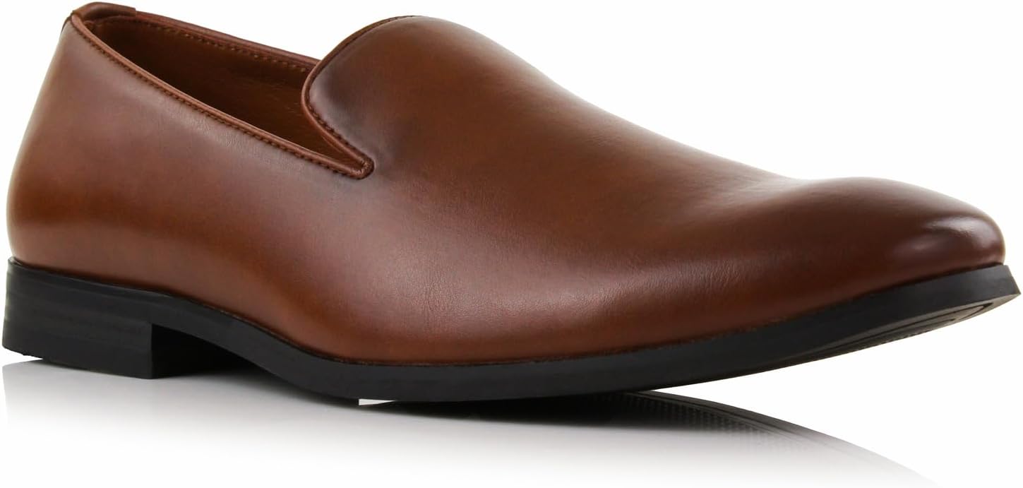 white christmas dresses Ferro Aldo Mens Louie Mfa19702 Classic Round Toe Penny Loafers, in Woven Black, Size 10 main image 1