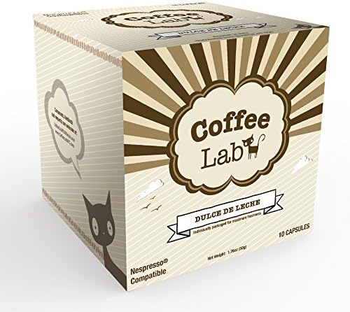 Coffee Lab - Nespresso Compatible - Dulce de Leche 10 Capsules Pods Italian Natural Flavoring Gourmet Espresso