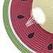 Muryobao Kids Girls Sun Straw Hat Wide Brim UPF 50 Summer Hats Foldable Roll up Floppy Beach Cap Watermelon Red