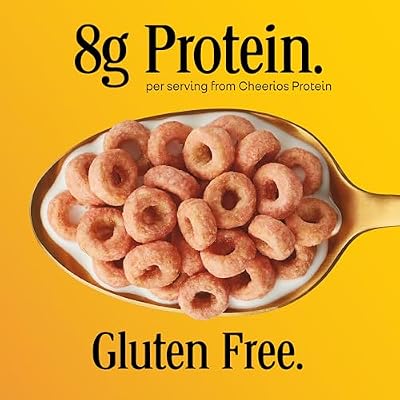 Cheerios Protein Cereal, Strawberry, 8g Protein, Large Size, 11.2 oz