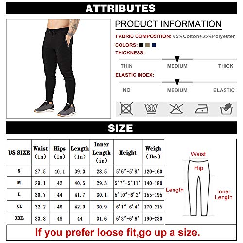 Calça de moletom masculina de secagem rápida da BUXKR, calça de corrida para treinamento em academia