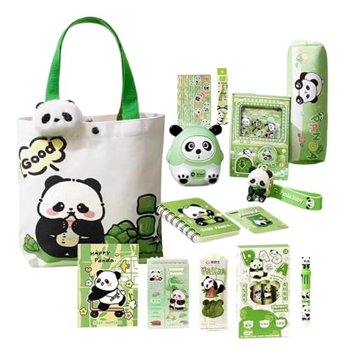 Trousse panda avec marque-page magnétique pour organisation scolaire