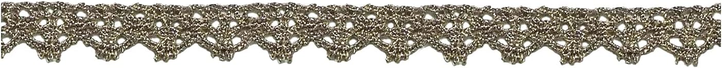 S.I.C SIC-7310 Metallic Torsion Lace C/#2 Silver Anti-1 (30m)