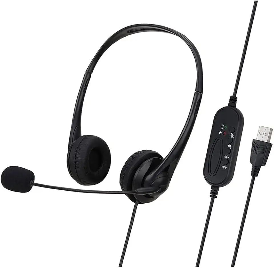 BEMMY Fone Headset Com Microfone Usb Para Home Office Call Center