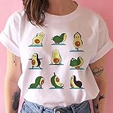 DAJUZI Camiseta Vegana de Aguacate Mujeres Harajuku Camiseta de Estilo Coreano Camiseta Divertida de...