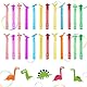 GGUFAY 24 Stück Seifenblasen Dinosaurier Packung Bunte Bubbles,Seifenblasen mit Dinosaurier Design,Mitgebsel Kindergeburtstag Kleine Geschenke für Kinder,Keine Flüssigkeit(6 Farben)