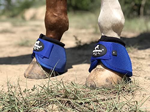 Image of 2520D Horse Bell Boots No-Turn Horse Bell Boots, Equine Ballistic Hoof Overreach Bell Boot, Pair