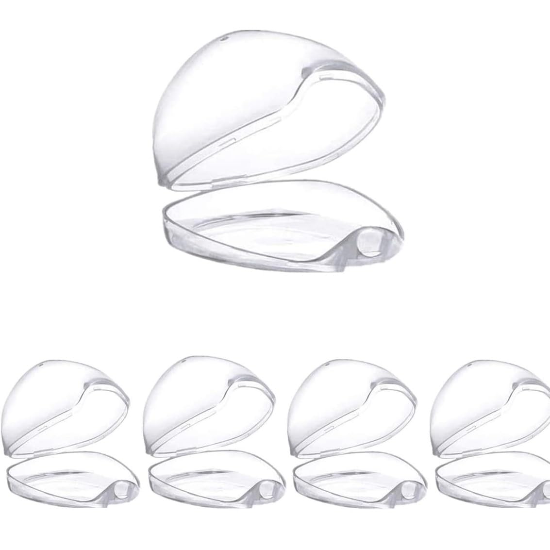 Clear Pacifier Case Transparent Baby Dummy Case Pacifier Holder Case Bpa Free Soothers Storage Box Pacifier Case Soother Pod Storage Box for Travel Home (5 PCS)